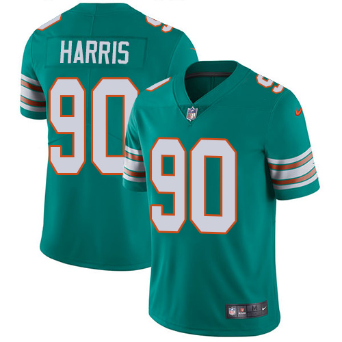 Nike Dolphins #90 Charles Harris Aqua Green Alternate Men's Stitched NFL Vapor Untouchable Limited Jersey - Click Image to Close
